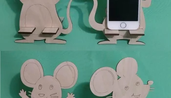 Макет "Мышь держатель для мобильного телефона креативный шаблон"