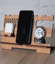 Макет "Подставка для мобильного телефона деревянная док-станция" 0