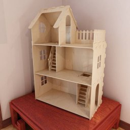 Макет "Деревянный кукольный домик с 3 этажами" 1