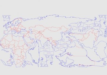 Макет "Карта мира бамбуковая вложенная 1200х600 мм" 3
