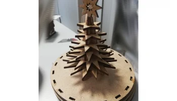 Макет "Рождественская елка из фанеры 3 мм svg файл"