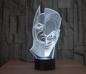 Макет "Бэтмен джокер морфинг 3d светодиодная иллюзионная лампа" 0