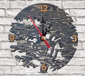 Макет "Настенные часы в виде елки" 0