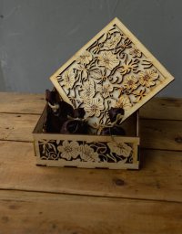 Макет "Деревянная декоративная подарочная коробка" 2