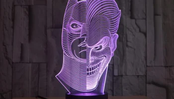 Макет "Бэтмен джокер 3d лампа векторная модель"