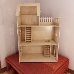 Макет "Деревянный кукольный домик с 3 этажами" 0