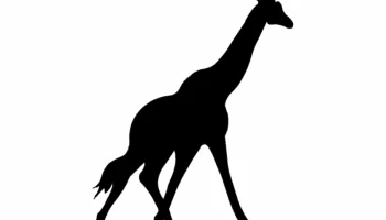 Макет "Зирафа (силуэт жирафа)"