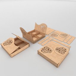 Макет "Любовная коробка деревянная подарочная коробка" 1