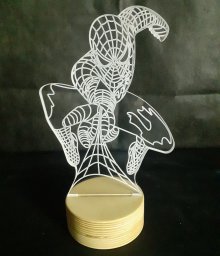 Макет "Человек-паук светодиодный ночник 3d лампа" 1