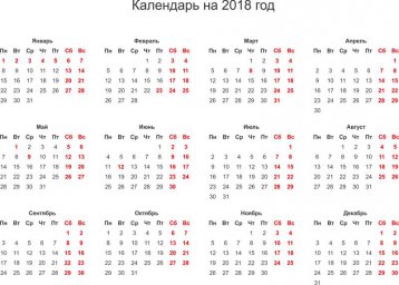 Макет "Годовой календарь 2018 вектор" 0