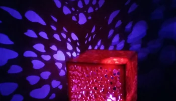 Макет "Кубик сердце ночник светильник"