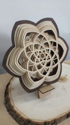 Макет "Многослойные деревянные скульптуры цветок" 0