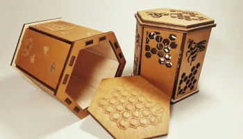 Макет "Коробка для банки меда"