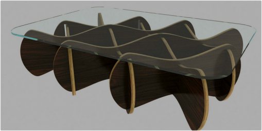 Макет "Красивый деревянный стол" 0