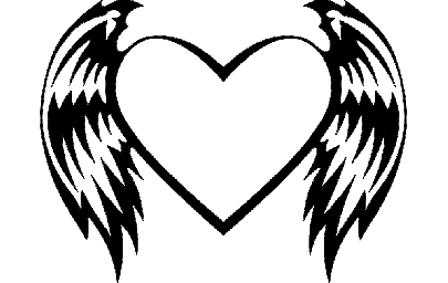 Макет "Сердце с крыльями" 0
