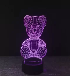 Макет "Плюшевый мишка 3d иллюзионная лампа" 0