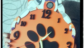 Макет "Шаблон настенных часов для детской комнаты" #8321985743