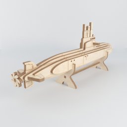 Макет "Деревянная модель подводной лодки" 1