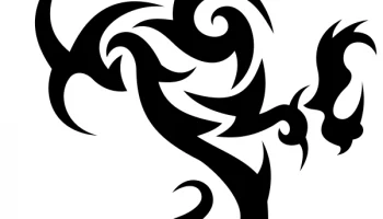 Макет "Племенная татуировка дракона вектор" #5132137680