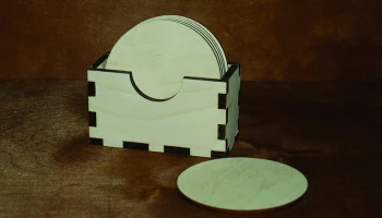 Макет "Салфетница коробка для салфеток с подставками"