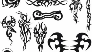 Макет "Векторный набор племенных татуировок"