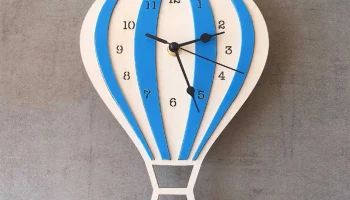 Макет "Воздушный шар настенные часы детская комната декор стены"