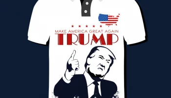 Макет "Америка футболка шаблон лозунг президент флаг"
