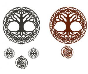 Макет "Кельтское дерево жизни настенное украшение декор комнаты" 1