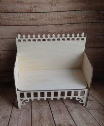 Макет "Деревянная диванная мебель" 0