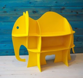 Макет "Мебель для детской детской комнаты слон полка для книг" 0