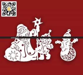 "Санта Клаус со снеговиком" VM-801235664 0