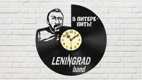 Макет "Настенные часы с виниловой пластинкой группы Ленинград" 0