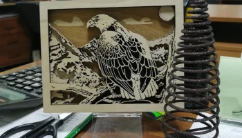 Макет "Многослойный шаблон для рисования орла"