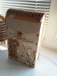 Декоративная винная коробка 3 мм фанера 0