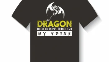 Макет "Дизайн дракона на футболке"