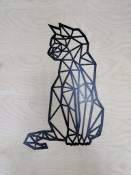 Макет "Кошка многоугольник искусство стены декор 3d скульптура искусство" 2