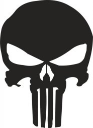 Макет "Punisher череп трафарет вектор" 0