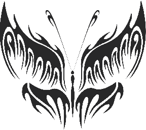 Бабочка векторное украшение 016 0