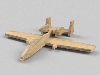 Макет "Самолет a-10 thunderbolt деревянная модель svg файл" 2