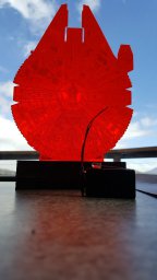 Макет "Звездные войны тысячелетний сокол и подставка 3d оптическая иллюзия лампа" 1