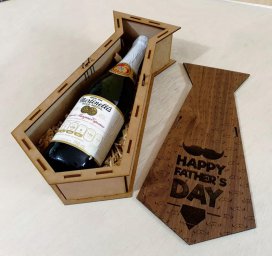 Макет "Гравировка картофельный галстук персонализированный деревянный винный подарочный ящик день от 0
