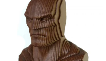 Макет "Бэтмен голова скульптура деревянная искусство"