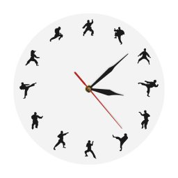 Карате настенные часы боевые искусства боевые виды спорта кунг-фу настенный декор 0