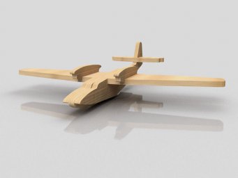 Макет "Самолет dornier do 26 летающая лодка деревянная модель svg файл" 1