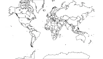 Макет "Карта мира подробная"