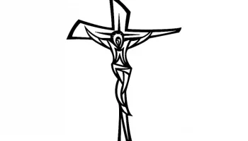 Макет "Иисус крест современный"