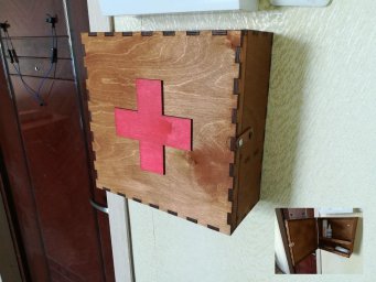 Макет "Шаблон коробки для аптечки первой помощи" 0
