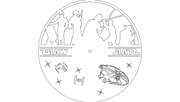Mock-up of "The Clock on the plate - Star Wars"