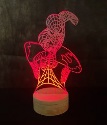 Макет "Человек-паук светодиодный ночник 3d лампа" 0