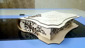 Макет "Декоративная складная коробка для книг"